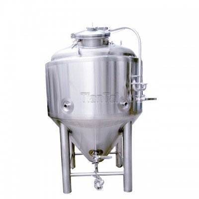 400L 3BBL brewing system stacked double wall glycol jacketed top manway stainless steel beer fermentation tank